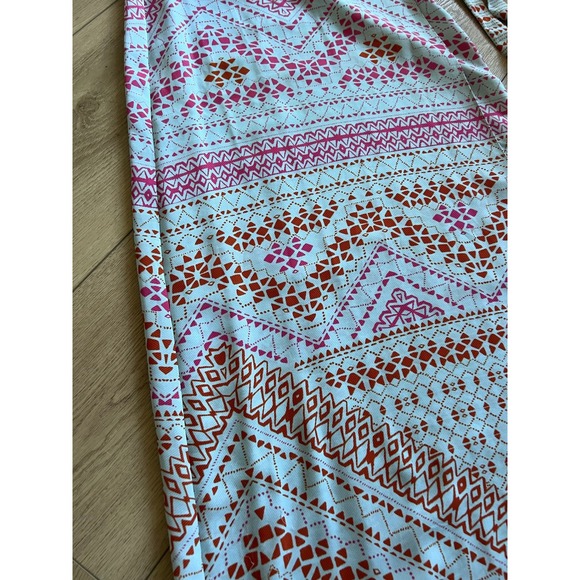 BCBGMAXAZRIA Women's Size S Boho Geometric Print Maxi Wrap Skirt - Picture 4 of 9